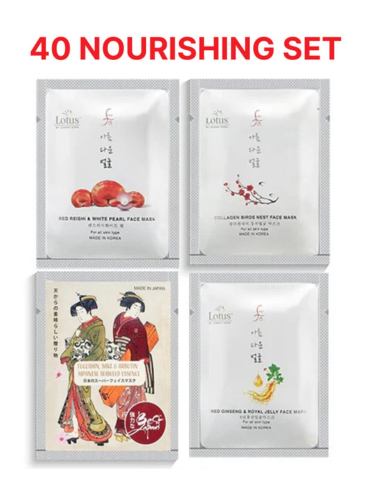 SUPER LUXURY NOURISHING 40 FACIAL MASK MIX SET 빛나는 영양 마스크