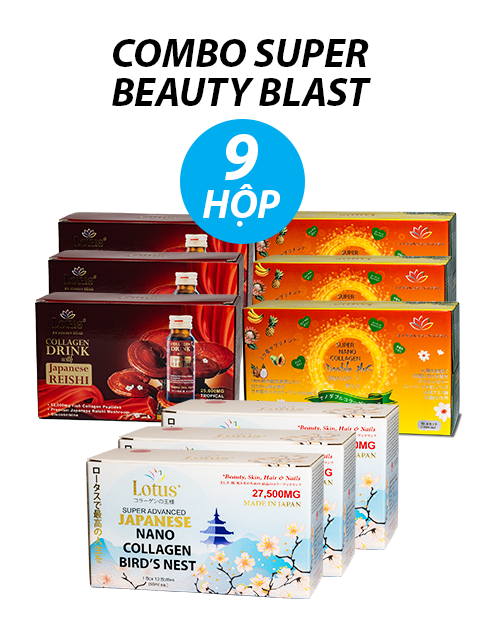 COMBO BEAUTY BLAST SUPER COLLAGEN DRINKS 9 BOXES 美の爆発ドリンク