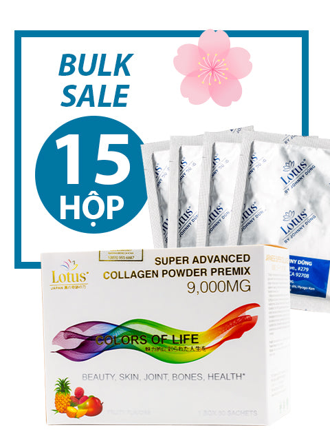 BULK SALE 15 HỘP - JAPANESE SUPER COLLAGEN POWDER PREMIX 9,000MG