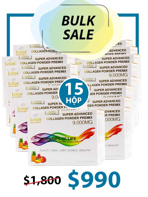 BULK SALE 15 HỘP - JAPANESE SUPER COLLAGEN POWDER PREMIX 9,000MG