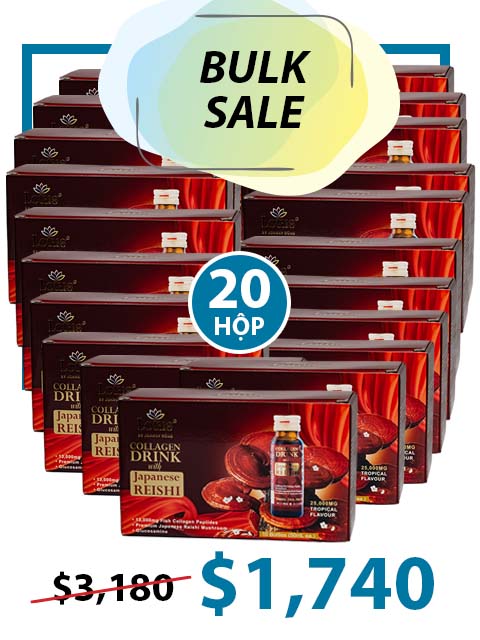 BULK 20 BOXES - JAPANESE COLLAGEN REISHI GLUCOSAMINE 25,000MG