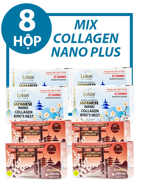 BULK SALE SAKURA DEAL 8 BOXES - SUPER COLLAGEN MIX NANO PLUS 27,500MG