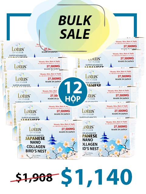 BULK 12 BOXES - SUPER COLLAGEN TỔ YẾN TRÀ HOA NỮ PLUS 27,500MG