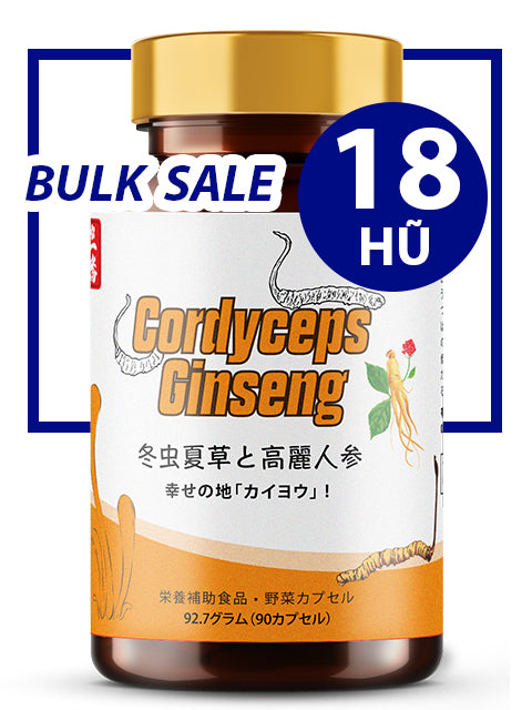 BULK SALE SAVING 18 HŨ - PREMIUM CORDYCEPS SÂM TRẮNG 1,030MG