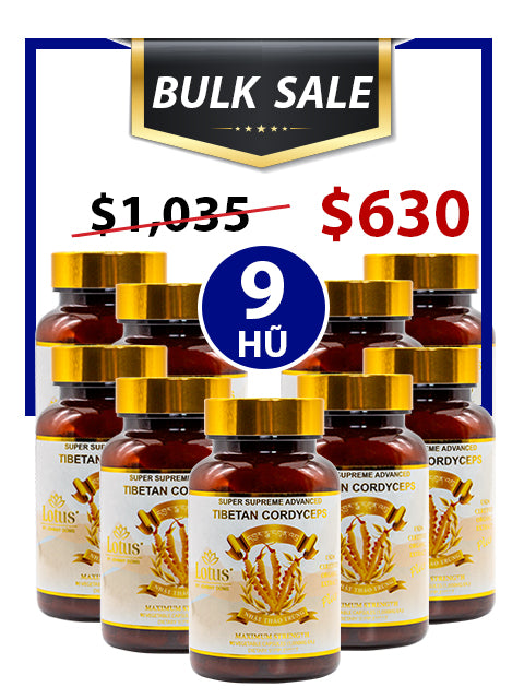 BULK SALE SAVING 9 HŨ - SUPER CORDYCEPS MIX 1,000MG