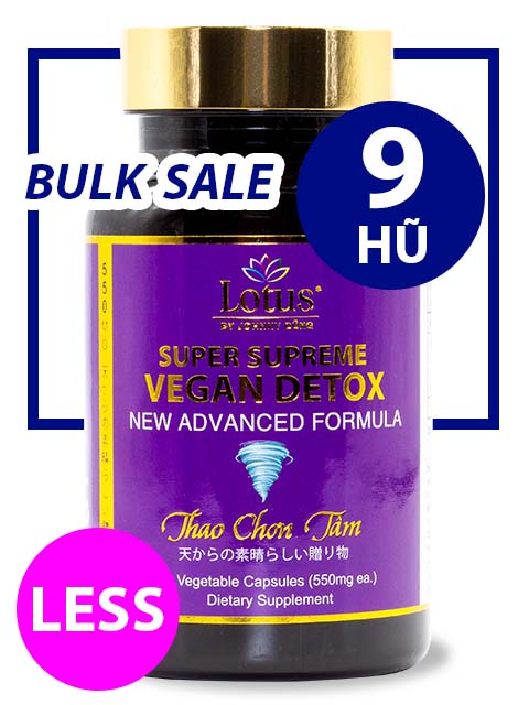 SUPER BULKSALE 9 HŨ - VEGAN DETOX LESS JUJUBE GIÚP ĐẨY ĐỘC TỐ