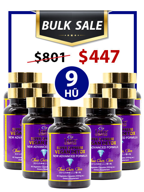 SUPER BULKSALE 9 HŨ - VEGAN DETOX LESS JUJUBE GIÚP ĐẨY ĐỘC TỐ