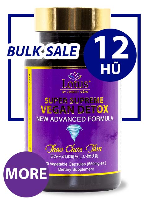 SUPER BULKSALE 12 HŨ - VEGAN DETOX MORE JUJUBE GIÚP ĐẨY ĐỘC TỐ NHUẬN TRƯỜNG