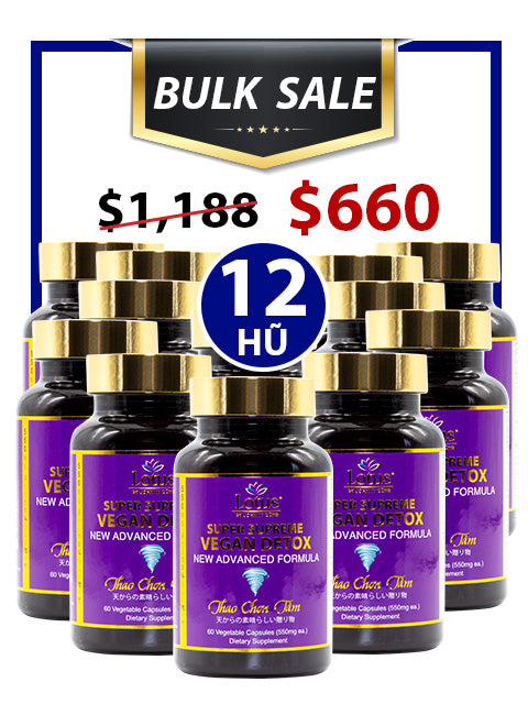 SUPER BULKSALE 12 HŨ - VEGAN DETOX MORE JUJUBE GIÚP ĐẨY ĐỘC TỐ NHUẬN TRƯỜNG