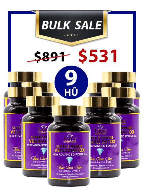 SUPER BULKSALE 9 HŨ - VEGAN DETOX MORE JUJUBE ĐẨY ĐỘC TỐ, GIÚP NHUẬN TRƯỜNG