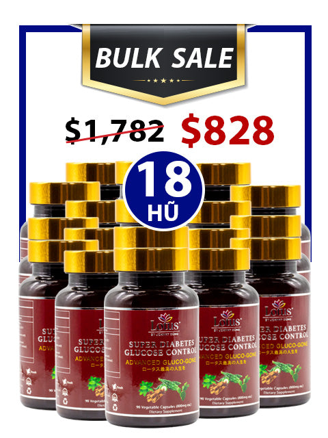 BULK SALE SAVING 18 HŨ - SUPER DIABETES GLUCO-GONE CHỐNG TIỂU ĐƯỜNG
