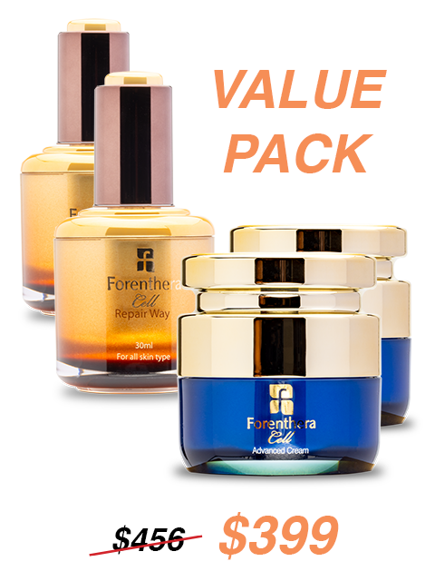 LUXURY FORENTHERA VALUE PACK - ADVANCED STEM CELL CREAM & LIFTING SERUM 줄기세포 재생 케어