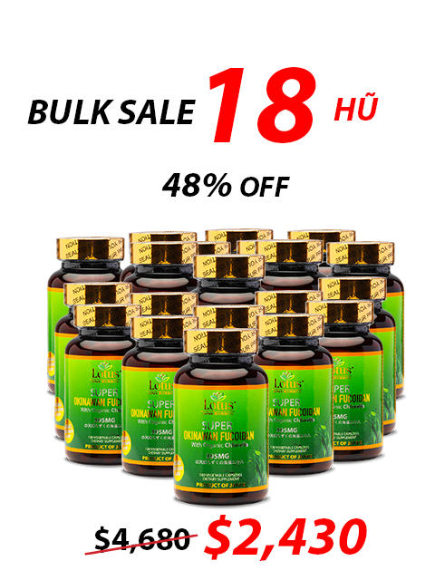 SUPER OKINAWAN FUCOIDAN CHLORELLA 395MG - 180 CAPS フコイダン&クロレラ