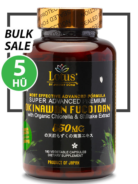 BULK SALE 5 HŨ - SUPER ADVANCED FUCOIDAN 550MG SHIITAKE