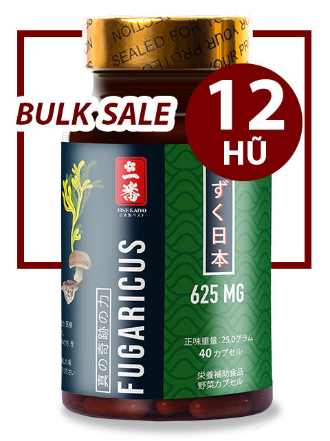 BULK SALE SAVING 12 HŨ - OKINAWA SUPER FUCOIDAN AGARICUS 625MG (40 CAPS)