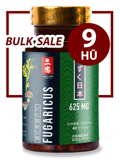 BULK SALE SAVING 9 HŨ - OKINAWA SUPER FUCOIDAN AGARICUS 625MG (40 CAPS)