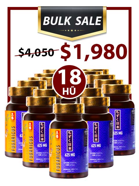 BULK SALE SAVING 18 HŨ - OKINAWA SUPER FUCOIDAN AGARICUS 625MG (120 CAPS)