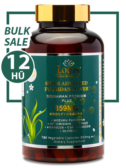 BULK SALE SAVING 12 HŨ - SUPER FUCOIDAN POWER PLUS 859MG (180 CAPS)
