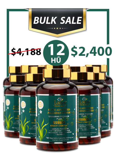 BULK SALE SAVING 12 HŨ - SUPER FUCOIDAN POWER PLUS 859MG (180 CAPS)