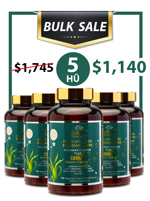 BULK SALE SAVING 5 HŨ - SUPER FUCOIDAN POWER PLUS 859MG (180 CAPS)