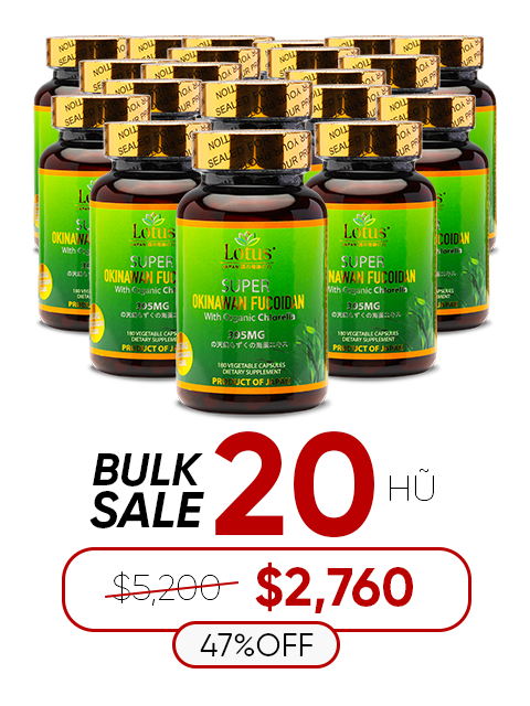 SUPER OKINAWAN FUCOIDAN CHLORELLA 395MG - 180 CAPS フコイダン&クロレラ