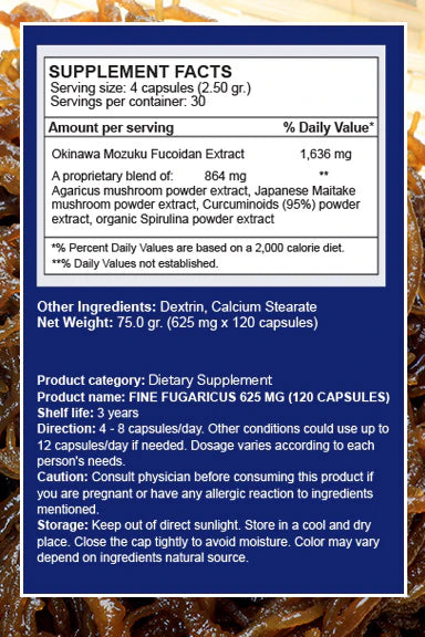 COMBO SUPER COOLING - FUCOIDAN 550MG & FUCOIDAN AGARICUS 625MG 体を超クールに