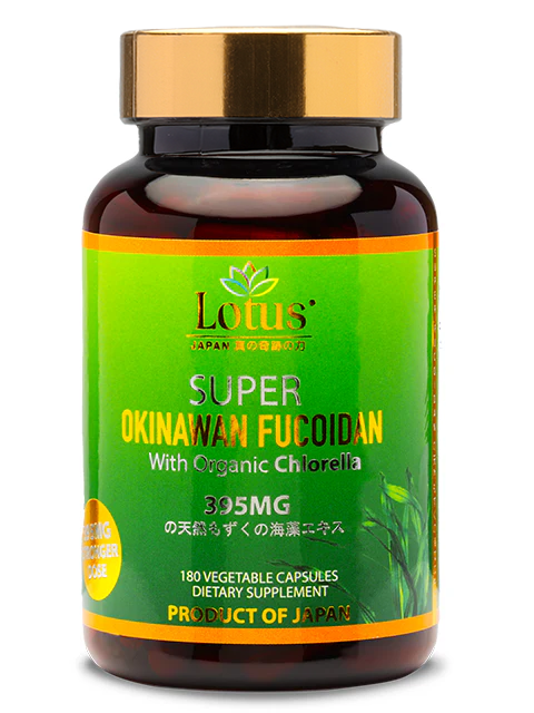 SUPER OKINAWAN FUCOIDAN CHLORELLA 395MG - 180 CAPS フコイダン&クロレラ