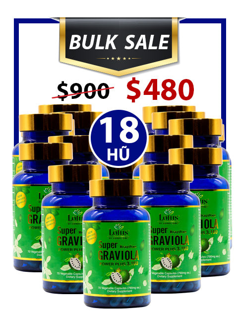 BULK SALE SAVING 18 HŨ - SUPER GRAVIOLA PLUS 3,160MG