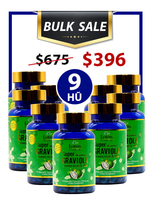 BULK SALE SAVING 9 HŨ - SUPER GRAVIOLA PLUS 3,160MG