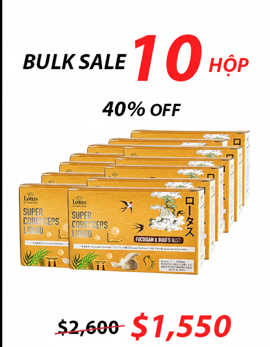 NHẬT BẢN NƯỚC UỐNG ĐÔNG TRÙNG FUCOIDAN & TỔ YẾN 冬虫夏草フコイダン&燕の巣