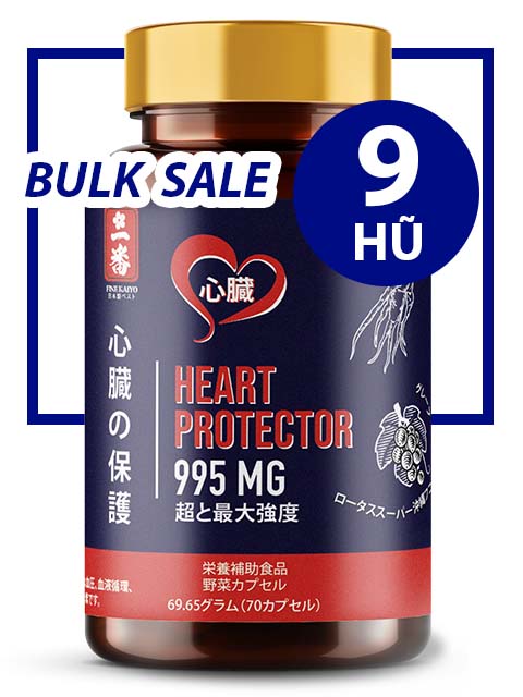 BULK SALE 9 HŨ - DƯỢC THẢO BẢO VỆ TIM HEART PROTECTOR 995MG