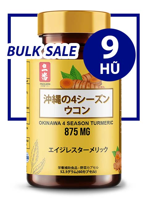 BULK SALE SAVING 9 HŨ - NGHỆ BỐN MÙA OKINAWA 875MG