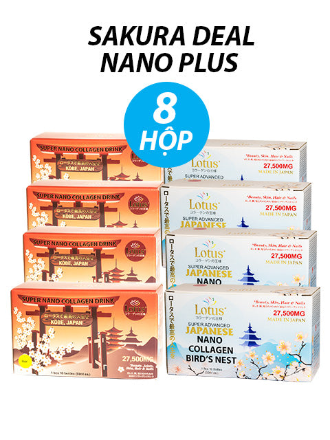COMBO SAKURA 8 BOX DEAL – SUPER COLLAGEN NANO PLUS 27,500MG 美しい桜
