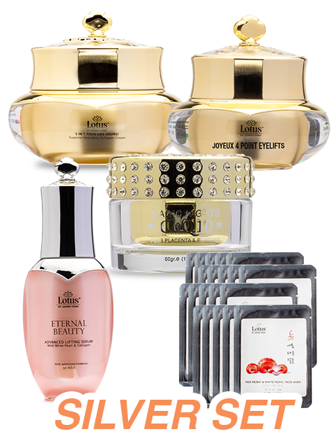 SUPER SILVER SET -  BỘ DƯỠNG DA NGÀY ĐÊM TUYỆT HẢO スーパーシルバー – スキンケア