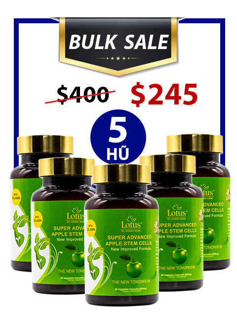 BULK SALE SAVING 5 HŨ - ADVANCED APPLE STEM CELL GIẢM CÂN THỤY SĨ
