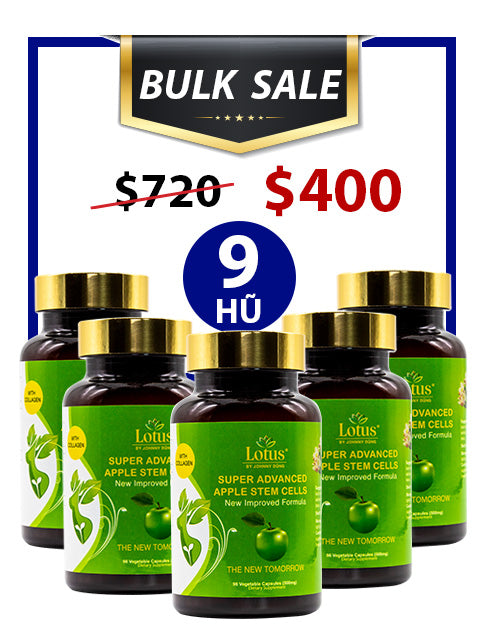BULK SALE SAVING 9 HŨ - ADVANCED APPLE STEM CELL GIẢM CÂN THỤY SĨ