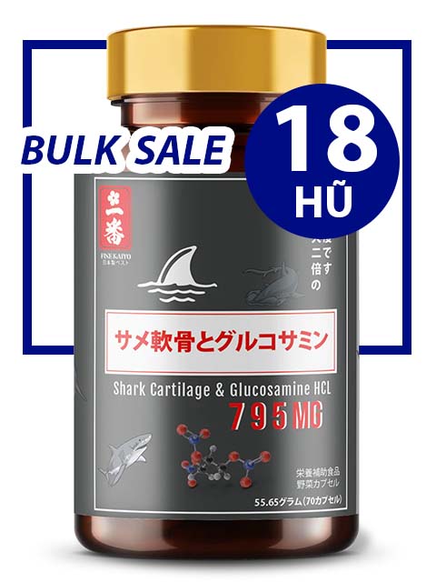BULK SALE SAVING 18 HŨ - SỤN CÁ MẬP SHARK GLUCOSAMINE CHO XƯƠNG KHỚP