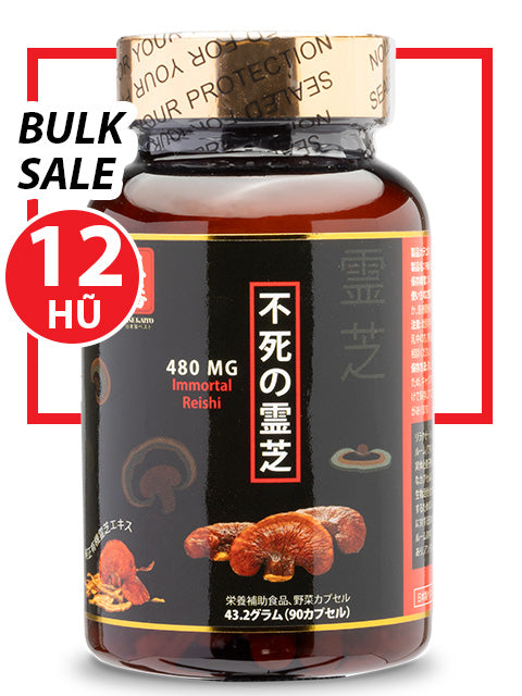 BULK SALE SAVING 12 HŨ - NANO LINH CHI ĐỎ NHẬT BẢN 480MG