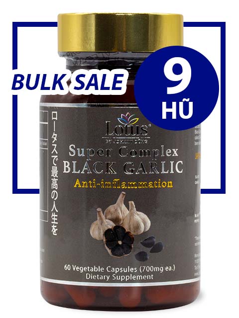 BULK SALE 9 HŨ - JAPANESE BLACK GARLIC & RED CURCUMIN, TỎI ĐEN NGHỆ ĐỎ