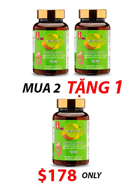 ULTRA DETOX FOR DIGESTION - NHUẬN TRƯỜNG, LOẠI BỎ ĐỘC TỐ 浄化とデトックス