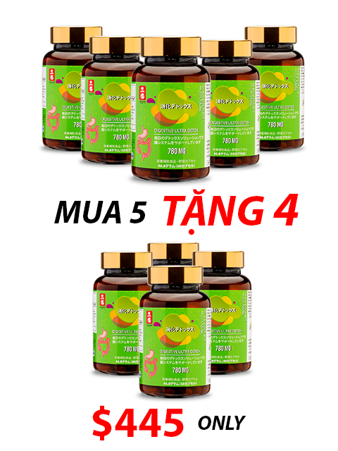 ULTRA DETOX FOR DIGESTION - NHUẬN TRƯỜNG, LOẠI BỎ ĐỘC TỐ 浄化とデトックス