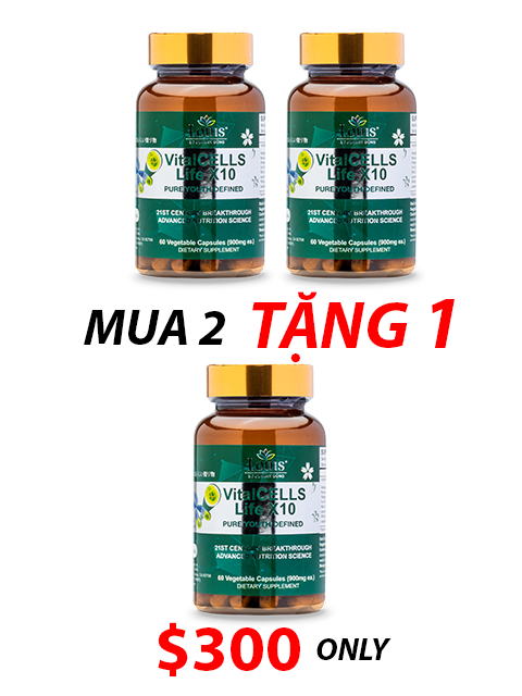 VitalCELLS LIFE X10 - TRƯỜNG SANH TỰ CHI THẢO テロメアからの生命力