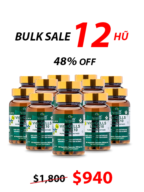 VitalCELLS LIFE X10 - TRƯỜNG SANH TỰ CHI THẢO テロメアからの生命力