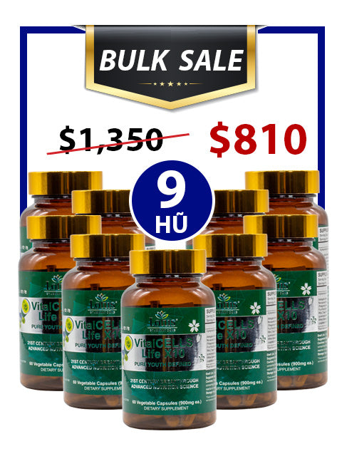 BULK SALE SAVING 9 HŨ - VITALCELLS LIFE X10 TRƯỜNG SANH TỰ CHI THẢO