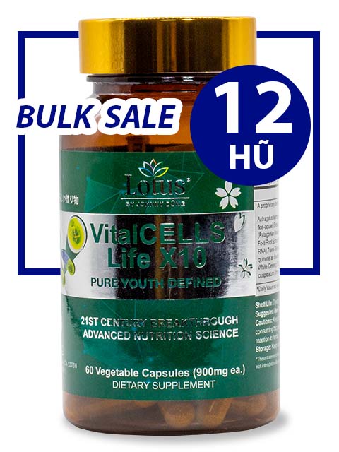 BULK SALE SAVING 12 HŨ - VITALCELLS LIFE X10 TRƯỜNG SANH TỰ CHI THẢO