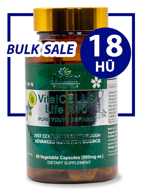 BULK SALE SAVING 18 HŨ - VITALCELLS LIFE X10 TRƯỜNG SANH TỰ CHI THẢO