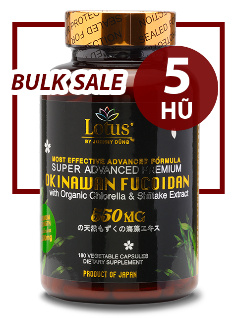 BULK SALE 5 HŨ - SUPER ADVANCED FUCOIDAN 550MG SHIITAKE