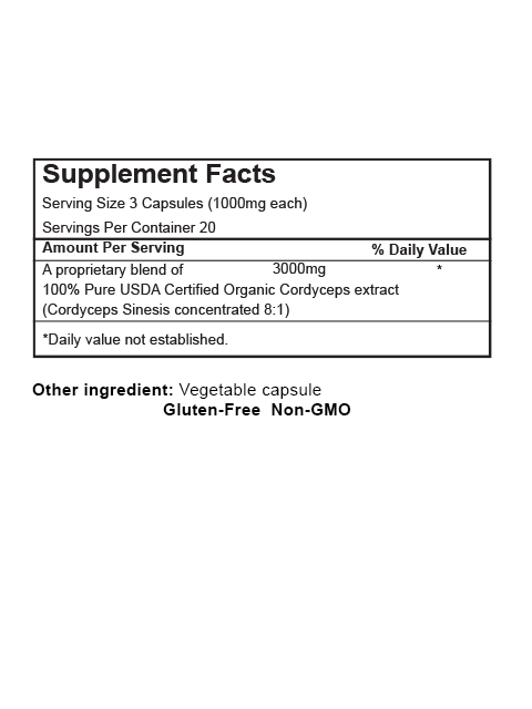 SUPER PREMIUM CORDYCEPS PURE 1,000MG - 60 VIÊN