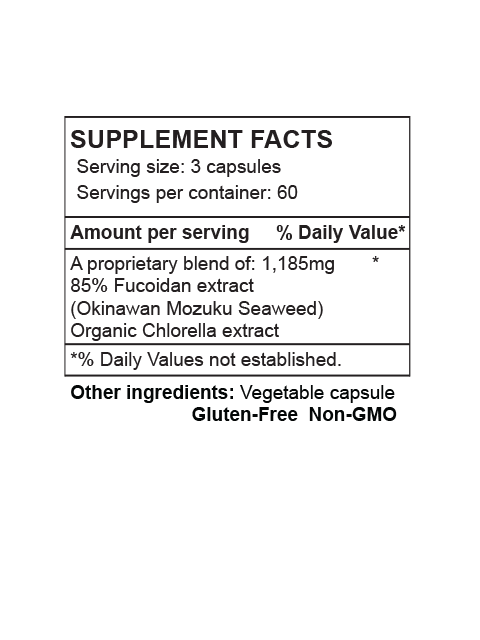 SUPER OKINAWAN FUCOIDAN CHLORELLA 395MG - 180 CAPS フコイダン&クロレラ