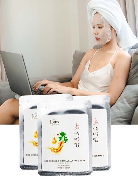 LOTUS RED GINSENG & ROYAL JELLY FACE MASK